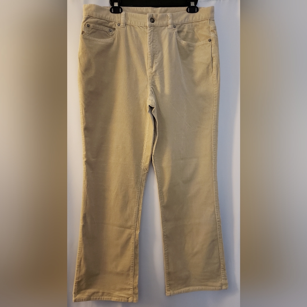 Ralph Lauren Jeans Company Womens Cream Corduroy Jean Pants Size 14